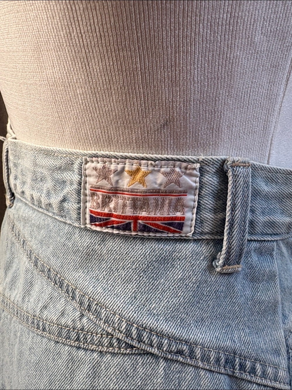 Vintage Brittania denim maxi skirt size 9/10 - Picture 3 of 6